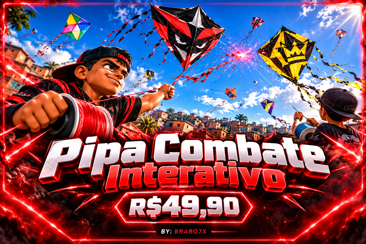 Pipa Combate Interativo — R$49,90 — BY: BRABO7X